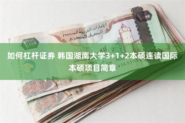 如何杠杆证券 韩国湖南大学3+1+2本硕连读国际本硕项目简章