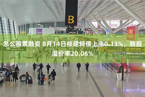 怎么股票融资 8月14日核建转债上涨0.13%，转股溢价率20.06%