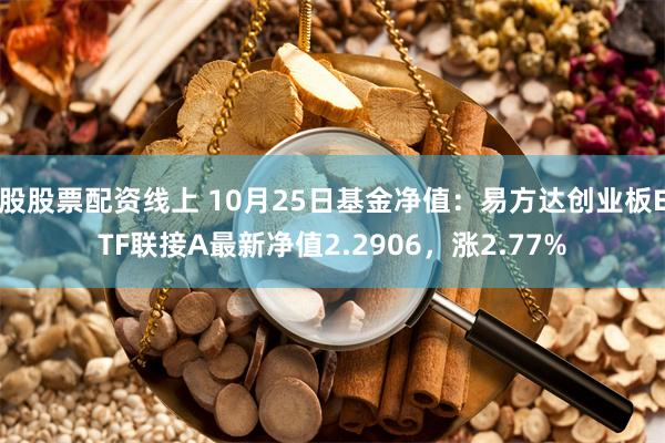 股股票配资线上 10月25日基金净值：易方达创业板ETF联接A最新净值2.2906，涨2.77%